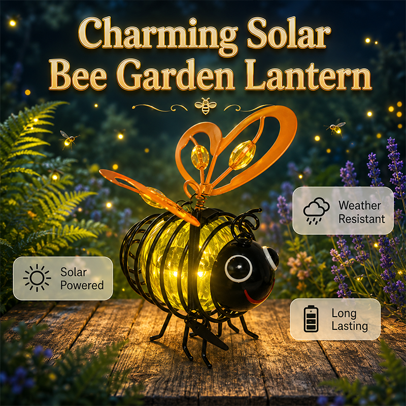 ๐๐ LIMITED-TIME 50% OFF! Hanging Solar Bee Light โ Warm Amber Glow, Flicker-Free, Perfect for Garden Parties, Camping, or Kidsโ Rooms โ Spread Joy Day and Night ๐๐