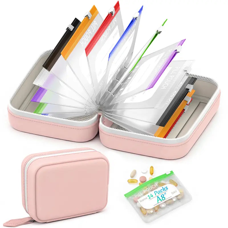 π 14-Pouch Travel Pill Organizer β Waterproof Medicine & Vitamin Case