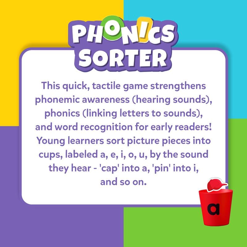 ๐ฅ Last Day 49% OFF - ๐ Phonics Vowel Sorting Toy | โจ Early Literacy Learning Activity for Preschool & Kindergarten Kids Ages 4-7