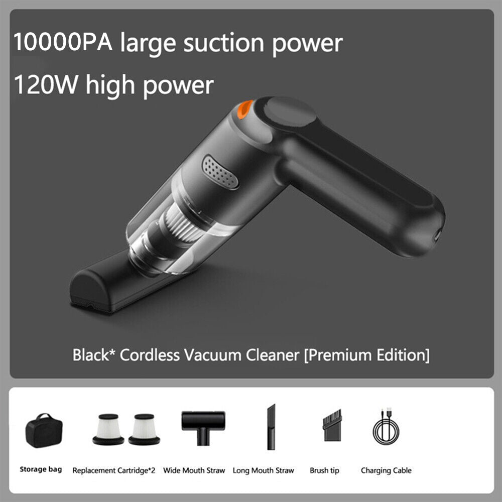 Cordless car vacuum – 10000Pa suction, lightweight, long battery life!