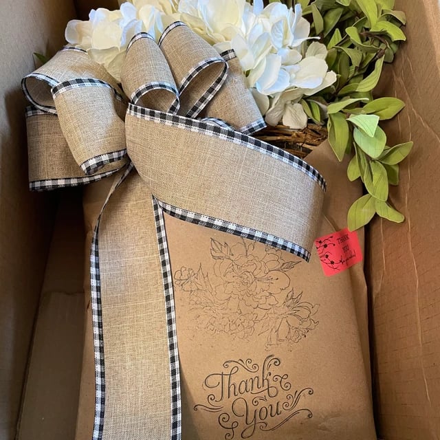 🎁Christmas Gift💐Cream Hydrangea Door Hanger Basket Wreath