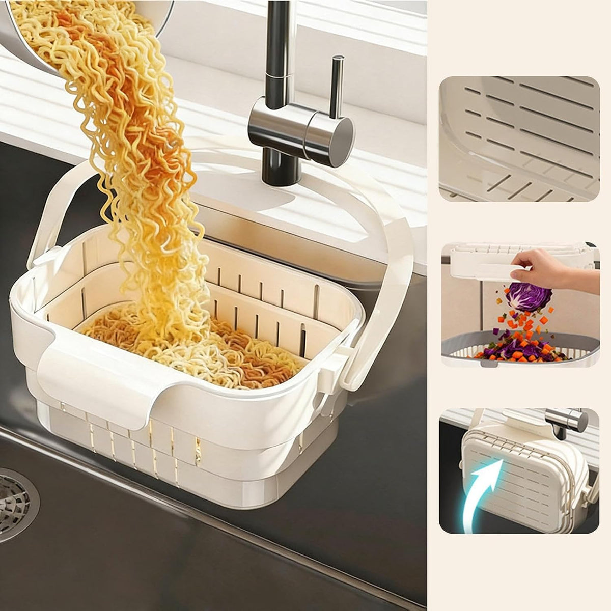 AA Foldable Hanging Kitchen Sink Drain Basketđ§ș