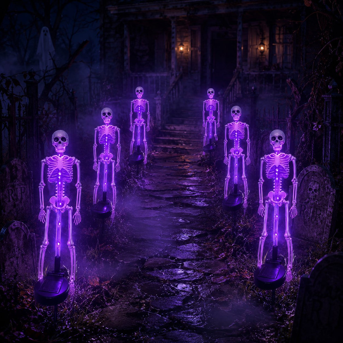💀 Last Day 50% OFF – Solar Skull Garden Lights with Eerie Color-Changing Glow 🎃