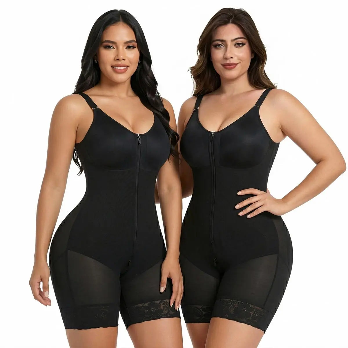 YIANNA Fajas Colombianas Full Body Shaper – Tummy Control Butt Lifter with Zipper Crotch-A0015