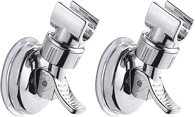 🚿2pcs Adjustable Shower Head Holders Removable Suction Cup Shower Head Bracket No Drill Shower Head Bracket