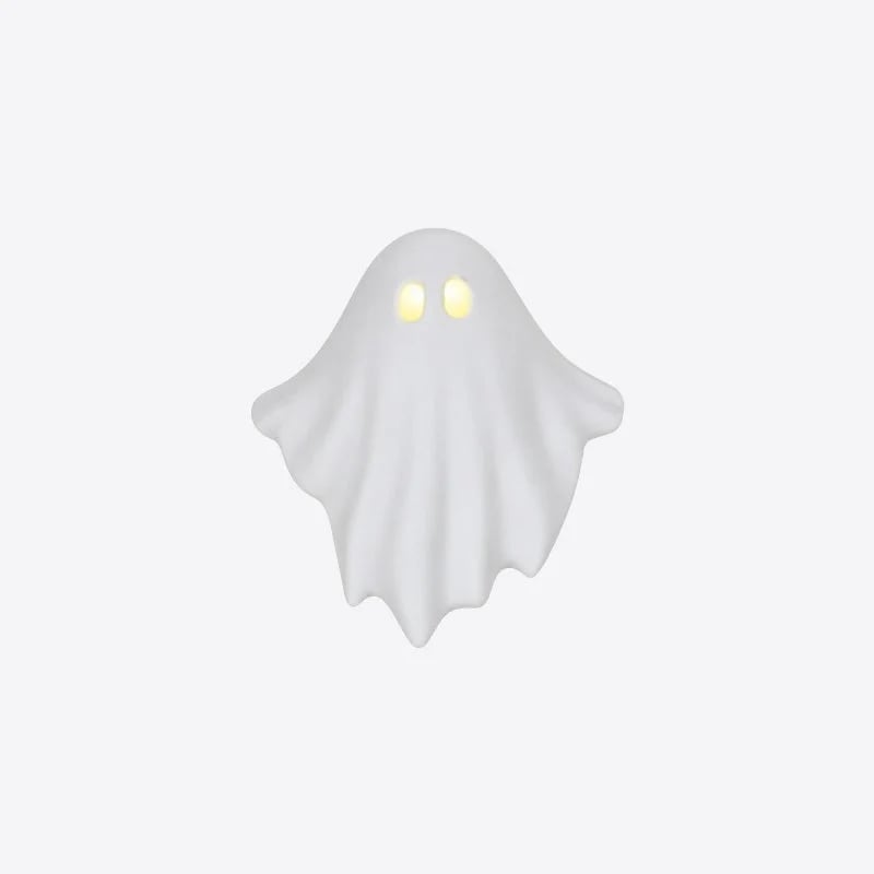 Luminous Ghost Ornament – Cute LED Halloween Tabletop Decor for Mantel, Shelf & Entryway