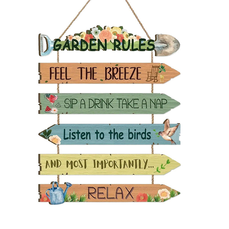 ⏳Time-Limited Special⏰Rustic Wooden Garden Hanging Sign Wall Decor Plaque🏡🪧