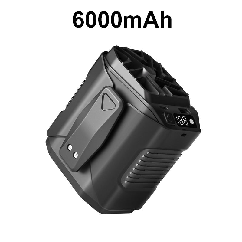 🔥2026 Summer Hot Sales!!!⏰Hands-Free Waist Portable Fan 💨 | 6000mAh Battery Power Bank 🔋 | 100 Speeds Airflow 🌬️ | LED Light 🔦 | Belt Clip Cooling Fan for Outdoor, Jobsite & Travel 🌞