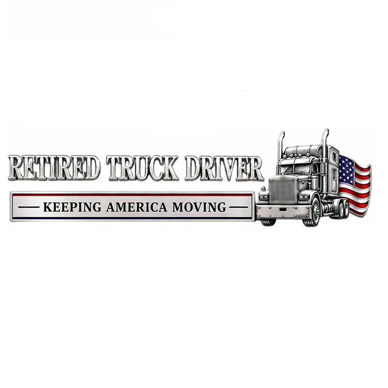 Retired Truck Driver Car Emblem Badge❤️