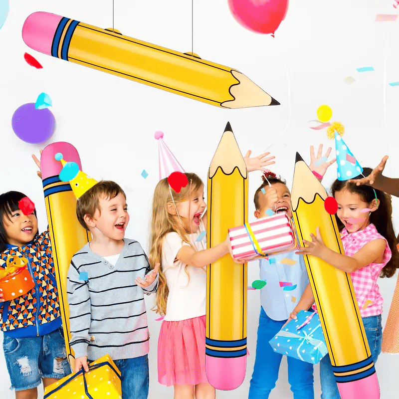 Multicolor PVC Giant Inflatable Pencil Balloon🎈- For Back to School Classroom Welcome & First Day Party Supplies🎒