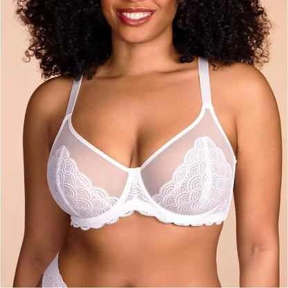 HSIA Mermaid Scales Unlined Minimizer Bra – Full Coverage Support for Fuller Busts-A0014