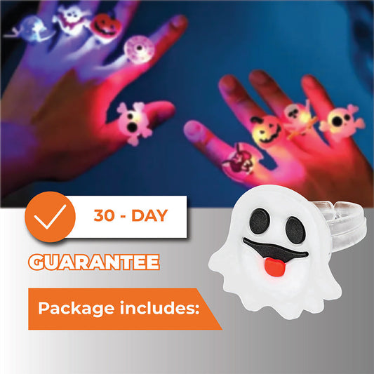 Halloween LED Rings — 50 Pack