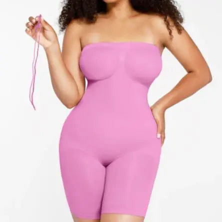 FeelinGirl Strapless Shapewear Bodysuit – Seamless Tummy Control Shaping Shortie-A0013
