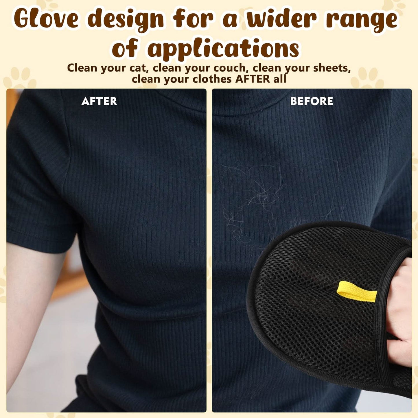 🔥Latest Technology🔥🐾🧤 Pet Hair Remover Electrostatic Gloves – Double-Sided Efficient, Soft Silicone & Washable Reusable (Versatile Home+Car)!