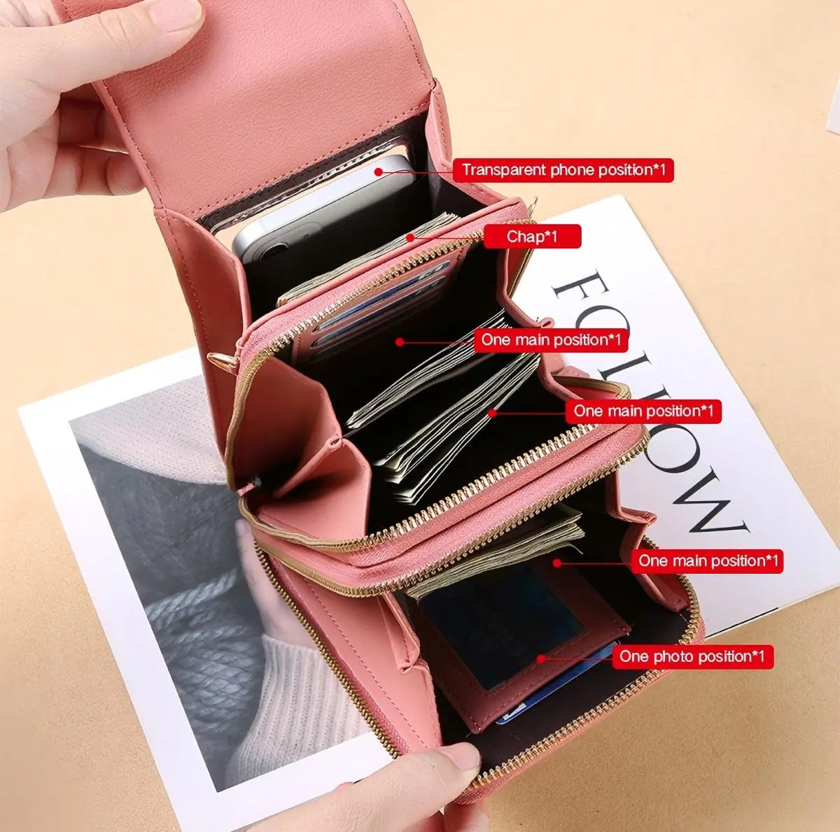 🎀Chic Mini Leather Crossbody Bag | Women Lightweight Phone Purse Wallet Bag