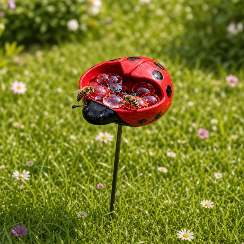 🌸🐝 Help Pollinators Thrive! | Frog, Snail & Ladybug Water Bowl Decor🐸🐌🐞