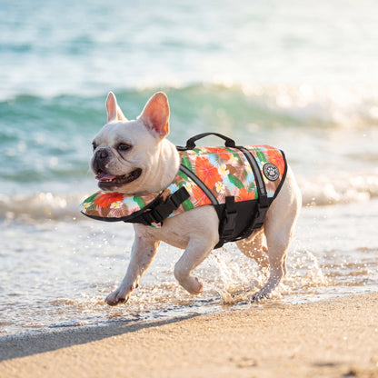 floaty - dog life jacket with head rest
