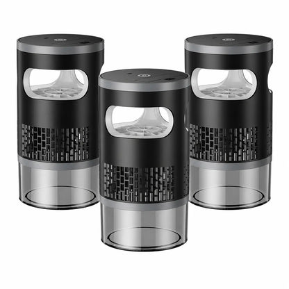 Indoor Insect Trap with Light and Suction Non Zapper Flying Bug Catcher for Mosquitoes Fruit Flies Gnats and Moths（Includes One 18650 Rechargeable Lithium Battery）