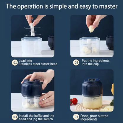 🔥Ends Today 50% OFF🧴 Electric Garlic Chopper, Mini Portable Veggie Cutter