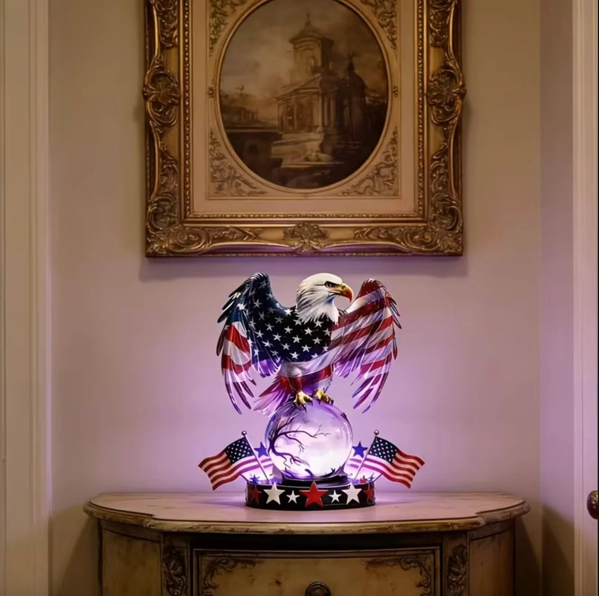 🇺🇸 Freedom Eagle Patriotic LED Table Lamp – American Pride Decor