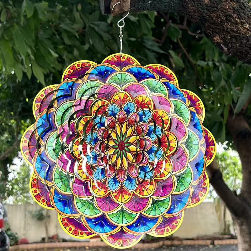 🎐 3D Rotating Wind Chime – Kinetic Hanging Wind Spinner for Garden, Balcony & Outdoor Decor