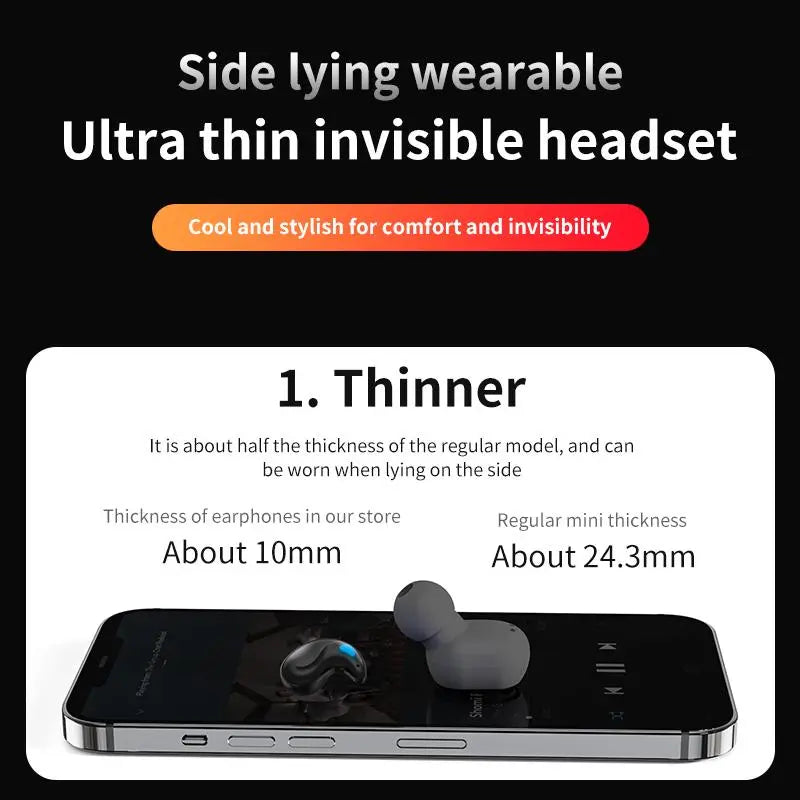 🏆LAST DAY SALE 60% OFF⏰Thin Waterproof Earbuds for Small Ears