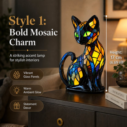 🐾 A Stained-Glass Cat Lamp That Makes Any Room Feel Magical ✨🏆