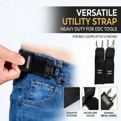 Tactical Elastic Waistband Belt — No-Buckle Velcro Closure, Unisex