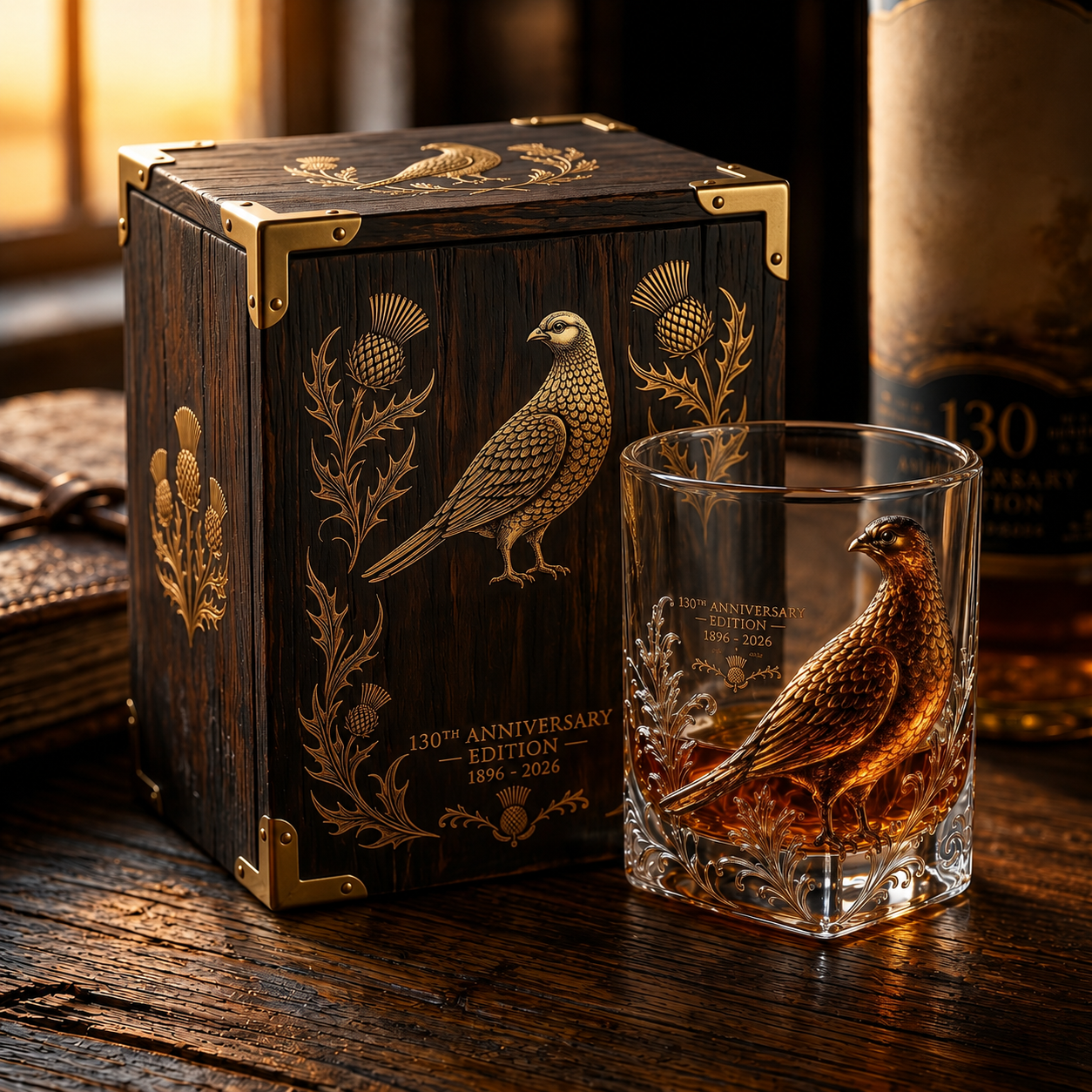 130th Anniversary Edition Blended Scotch Whisky Bottle&Glass