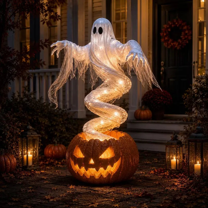 🔥Get 50% OFF👻Swirling Ghost Pumpkin Yard Lamp🎃(FREE Shipping)