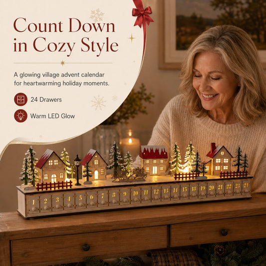 Wooden Village Advent Calendar
