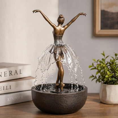 🔥💃 Elegant Ballerina Tabletop Water Fountain for Home & Office Decor💧