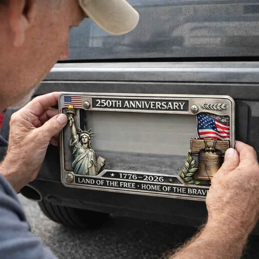 🔥 49% OFF Today Only 🗽🇺🇸 250th Anniversary Commemorative License Plate Frame(Screws included)🚗