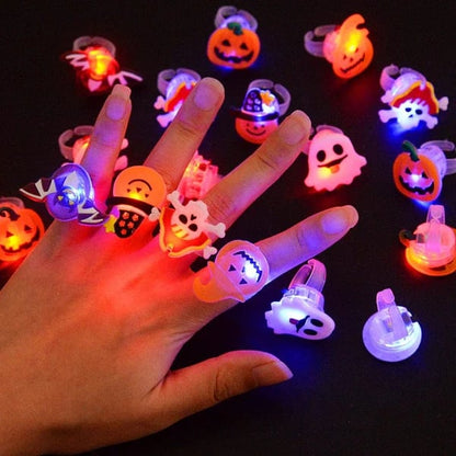 🎁LED Light Halloween Glowing Ring😍Set of 50 PCS