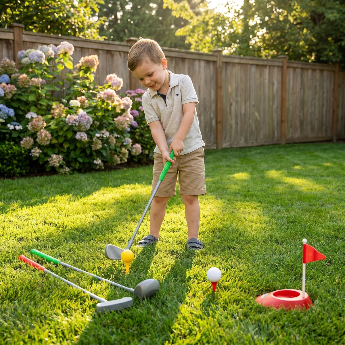 Kids Golf Set with Adjustable Clubs – Perfect for Backyard Play
