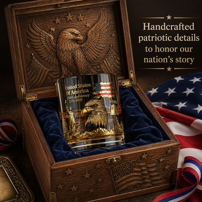 🏆 66K+ Sold ⚡ 250th Anniversary Patriotic Whiskey Glass (1776–2026) 🎁