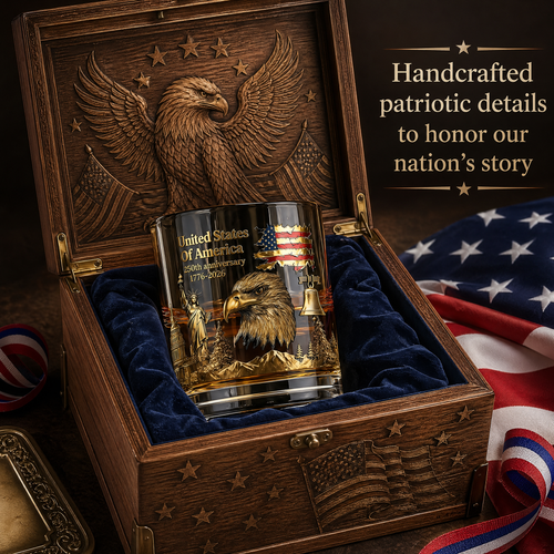 🏆 66K+ Sold ⚡ 250th Anniversary Patriotic Whiskey Glass (1776–2026) 🎁