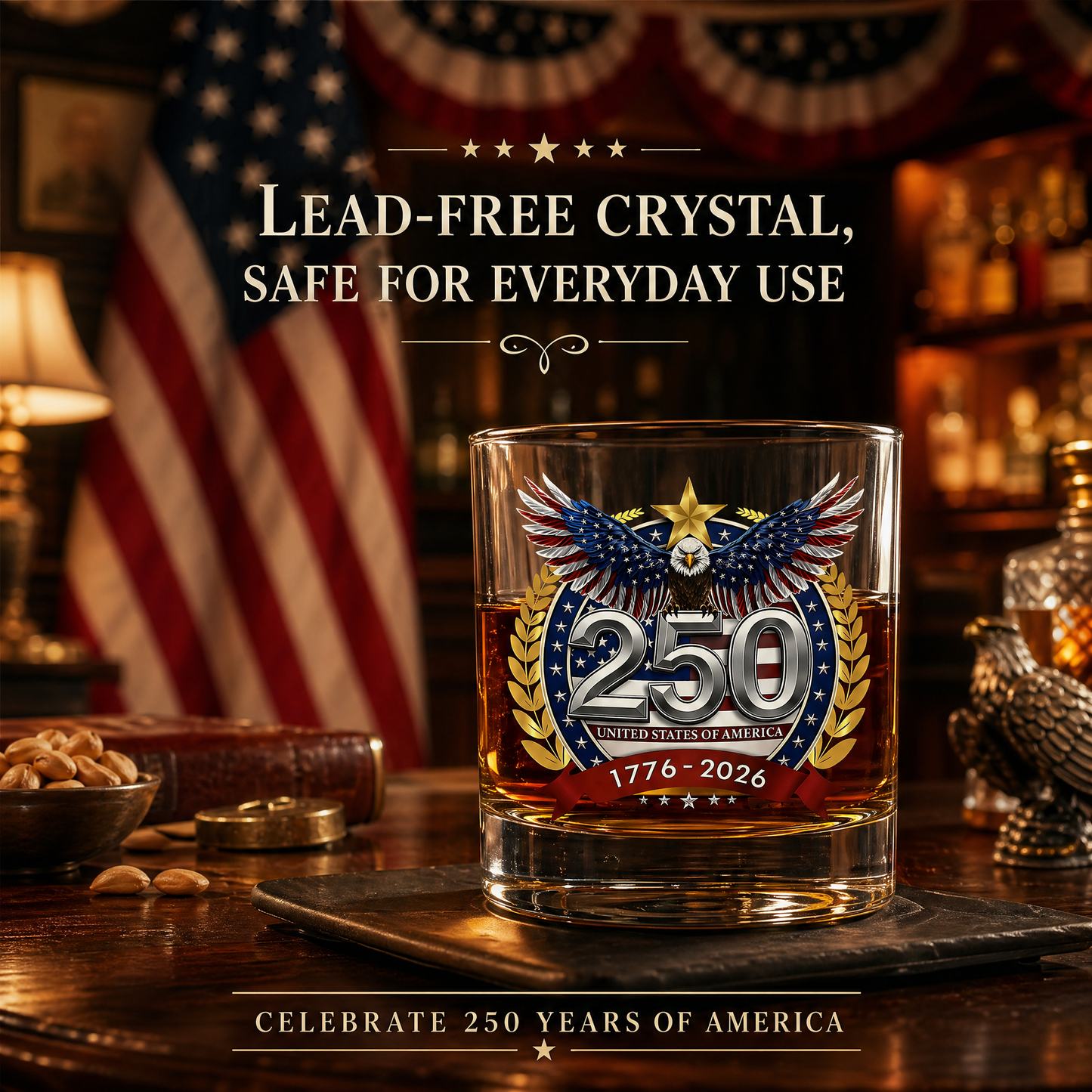 🏆Flash Sale✨🇺🇸 250th Anniversary Eagle Whiskey Bottle🦅 Celebrate 250 Years of American Pride