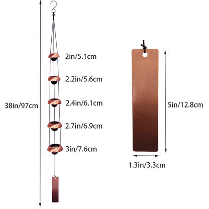 🏡 35" Brass Wind Chimes – Create a Peaceful Outdoor Retreat