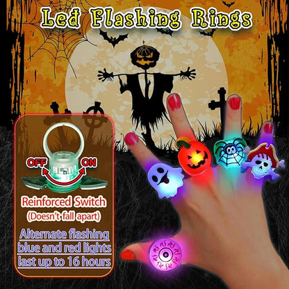 🎁LED Light Halloween Glowing Ring😍Set of 50 PCS