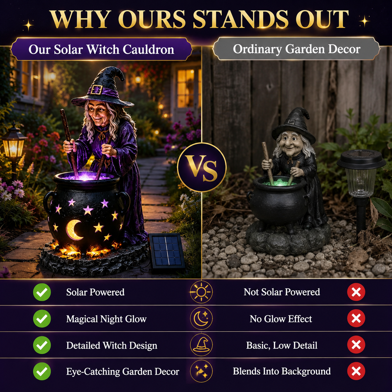 🥳2026 HOT SALE🪄Halloween Witch Glowing Cauldron Solar Light