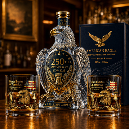 🏆Flash Sale✨🇺🇸 250th Anniversary Eagle Whiskey Bottle🦅 Celebrate 250 Years of American Pride