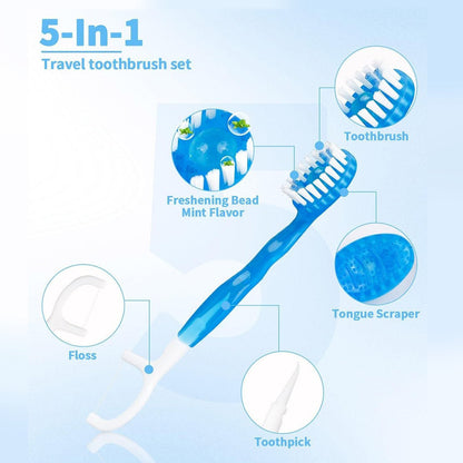Portable 5-in-1 Toothbrush 16 Pack