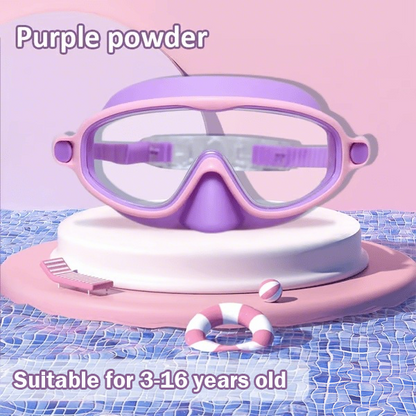 🏊‍♀️Summer Sale is ON! Up to 60% OFF🔥-HD children's large frame waterproof and anti-fog swimming goggles