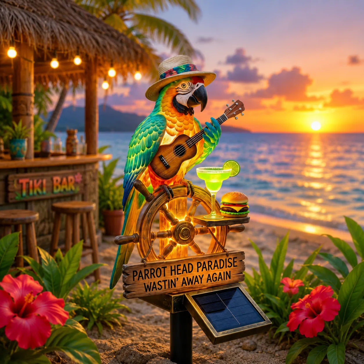 🔥Last Day 49% OFF Sola🔥-🌴Powered Parrot Garden Light- "Wastin" Away Again"