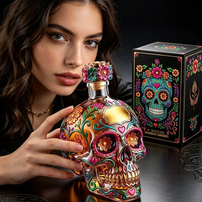🔥🔥 Father's Day Special:🥃Limited Edition Skull Glass Wine Bottle Bar Ornament