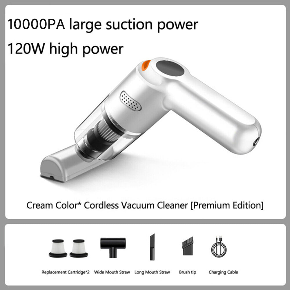 Cordless car vacuum – 10000Pa suction, lightweight, long battery life!