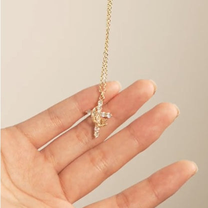 💖Rotated Crown Cross Necklace – Special Gift for Mom