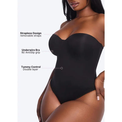 BraSculpt™ Strapless Bodysuit – High-Compression Sculpting Shaper-A0006