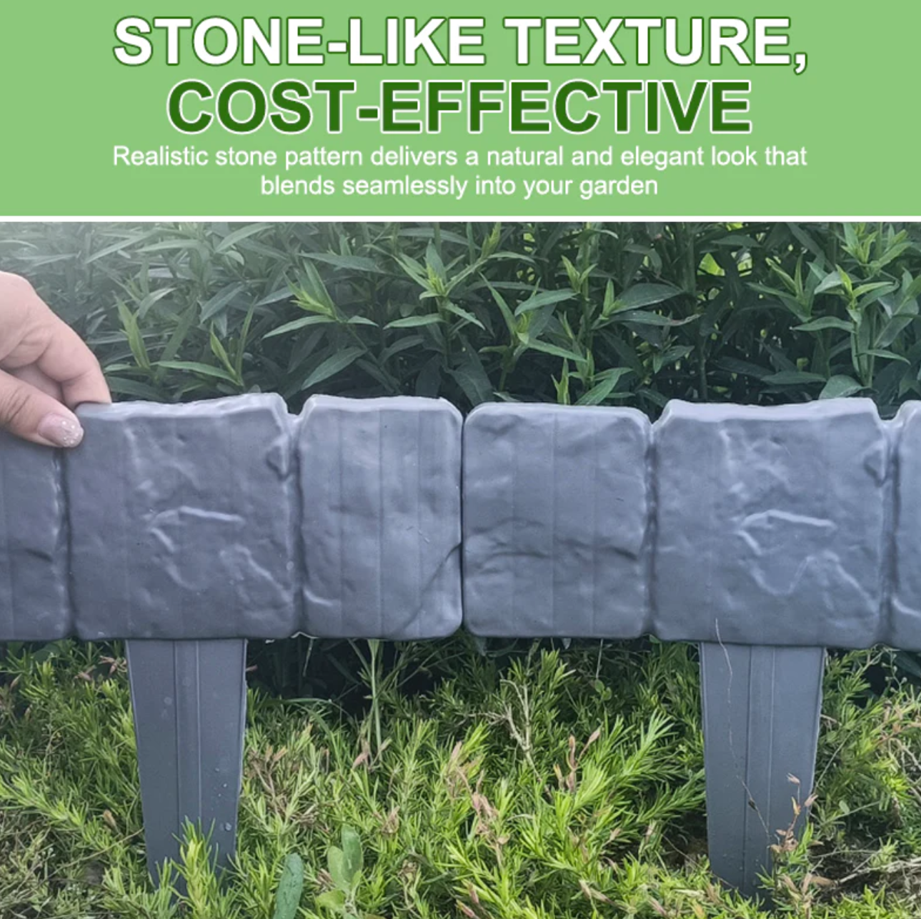 Imitation Stone Garden Fence - DIY Garden Edging Border